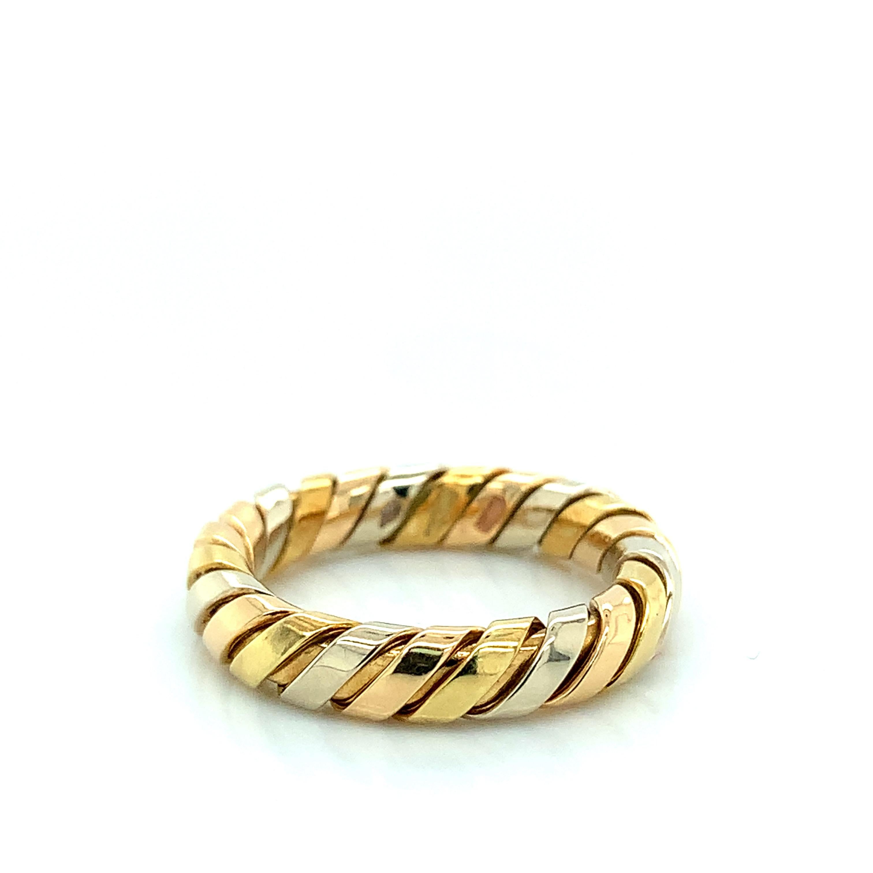 Women's or Men's Bvlgari Gold Tubogas Ring For Sale