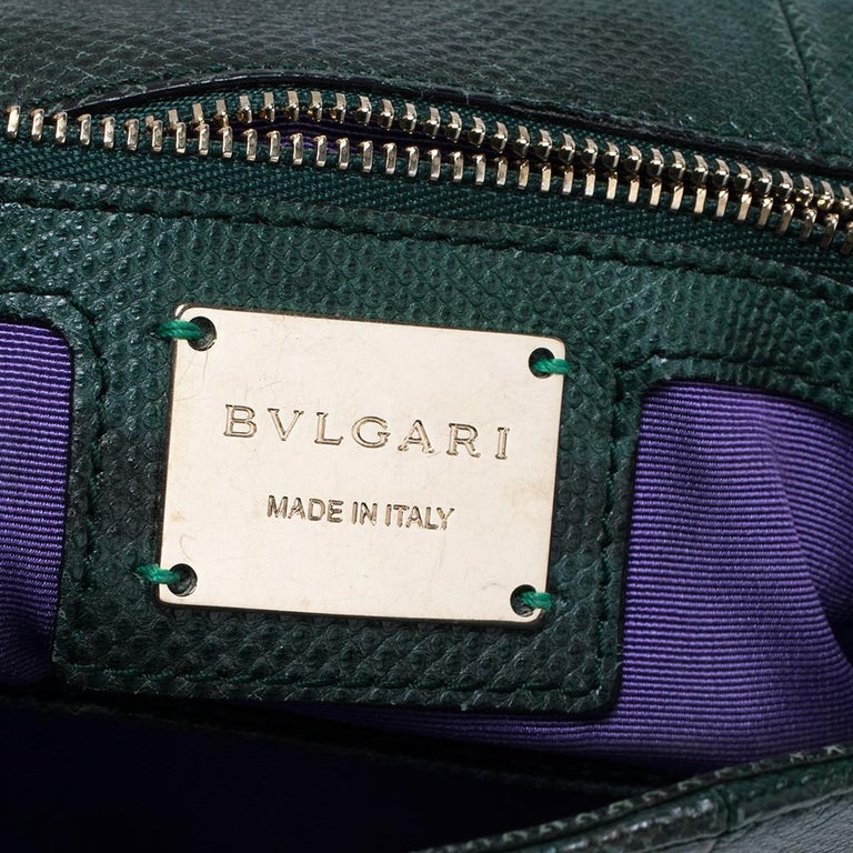 Women's Bvlgari Green Karung Serpenti Forever Flap Shoulder Bag For Sale