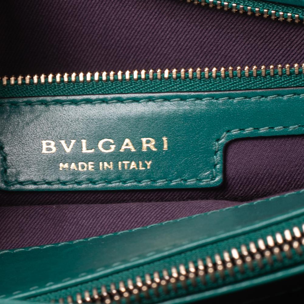 Bvlgari Green Leather Large Serpenti Forever Shoulder Bag 3