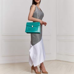 Bolso de hombro Serpenti Forever grande de piel verde de Bvlgari