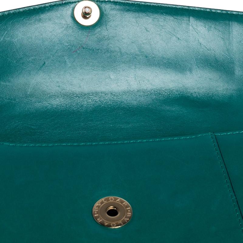 Bvlgari Green Leather Medium Serpenti Forever Shoulder Bag 7