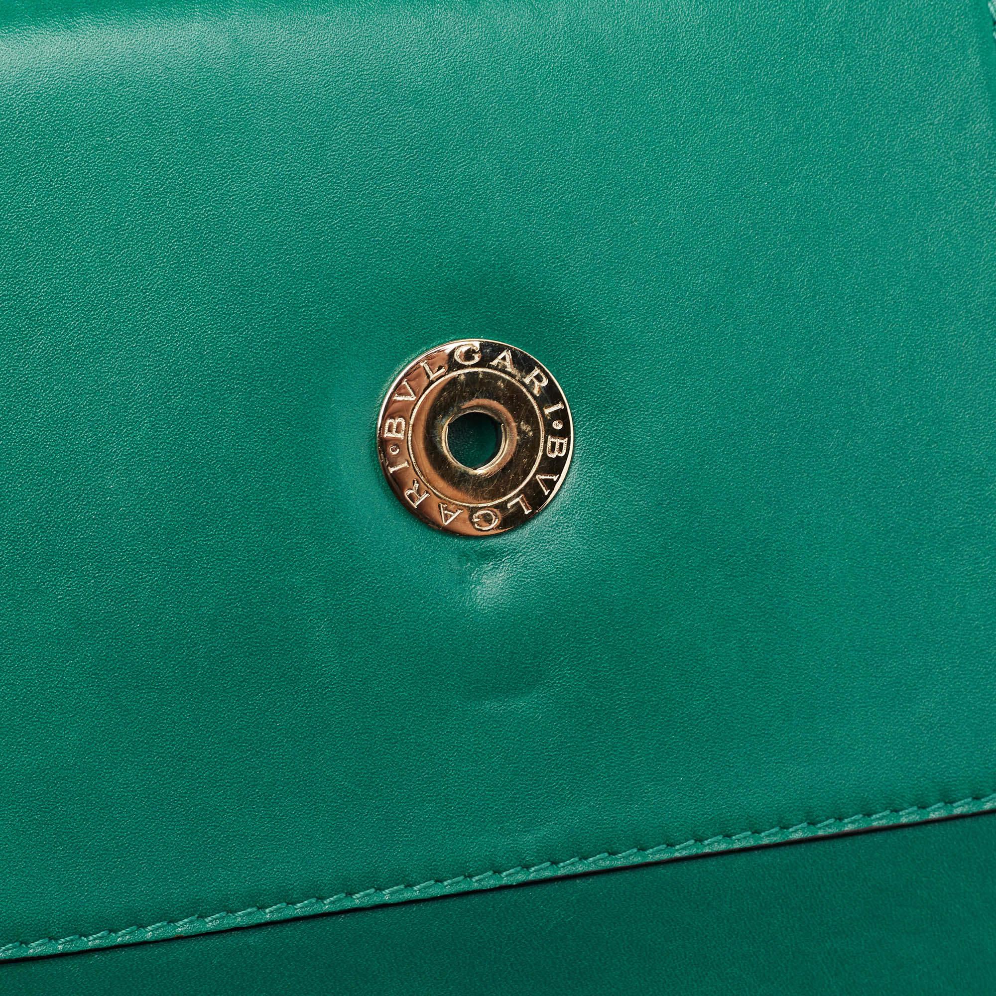 Bvlgari Green Leather Medium Serpenti Forever Shoulder Bag 3