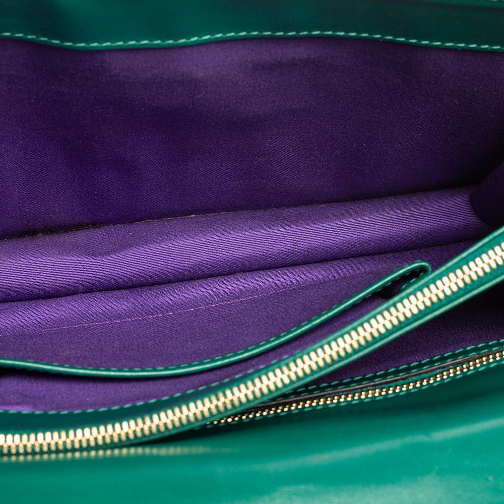 Bvlgari Green Leather Medium Serpenti Forever Shoulder Bag 2