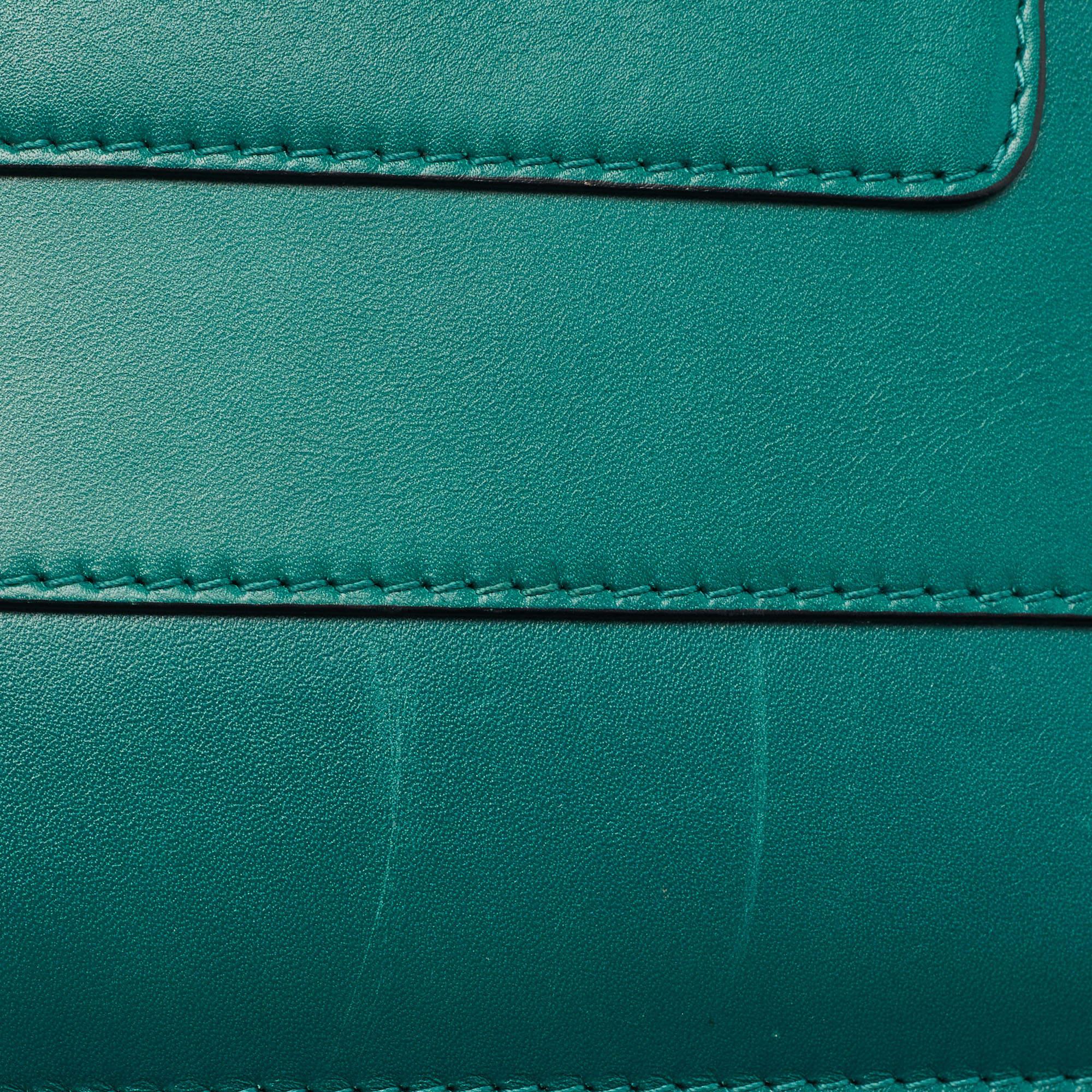 Bvlgari Green Leather Medium Serpenti Forever Top Handle Bag 11