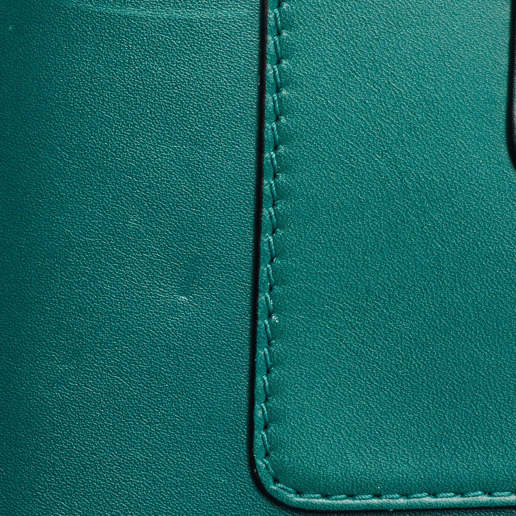 Bvlgari Green Leather Medium Serpenti Forever Top Handle Bag 5