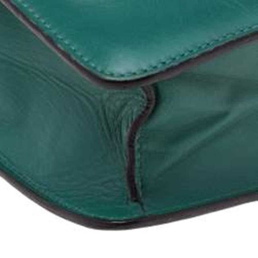 Women's Bvlgari Green Leather Serpenti Forever Chain Flap Shoulder Bag