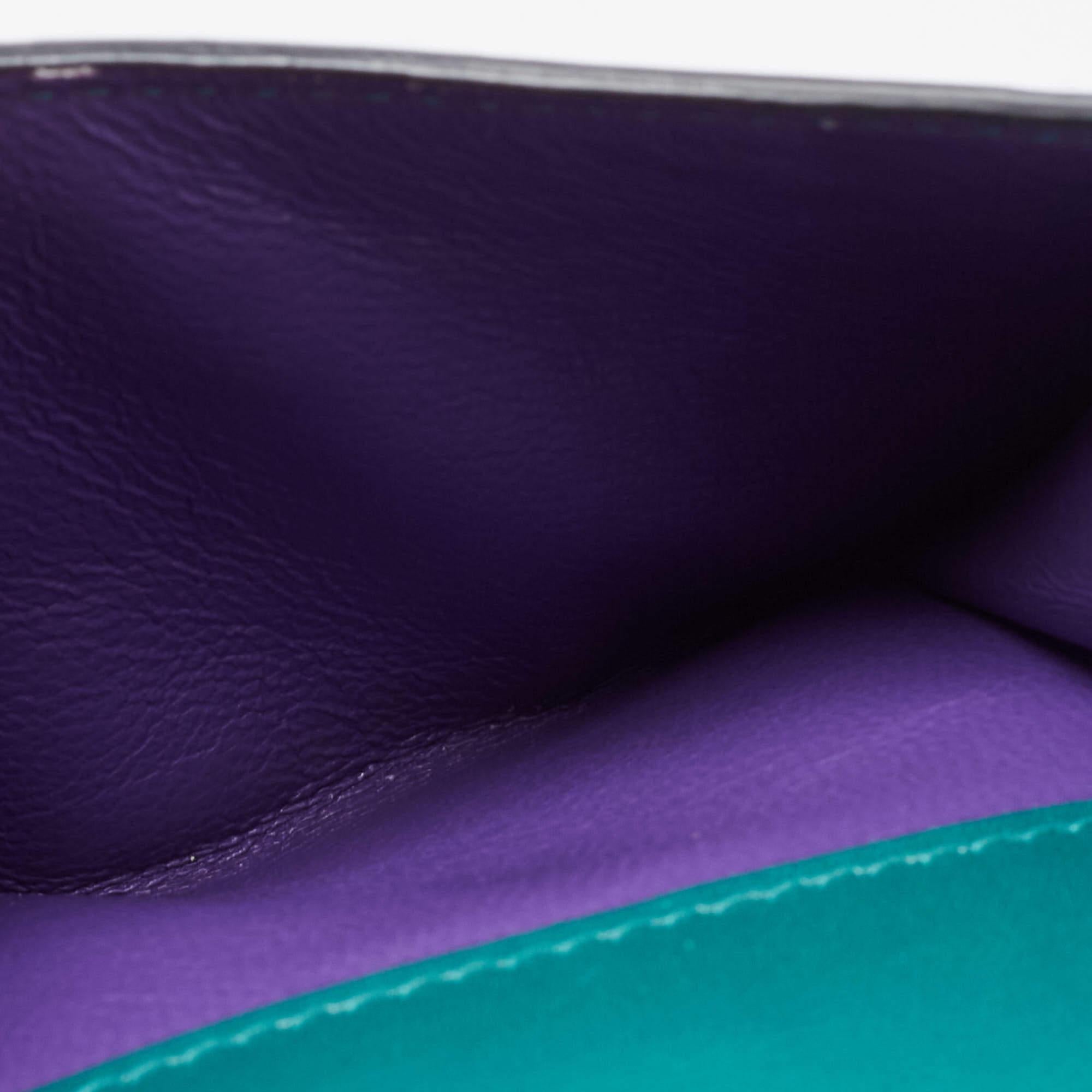 Women's Bvlgari Green Leather Serpenti Forever Trifold Wallet
