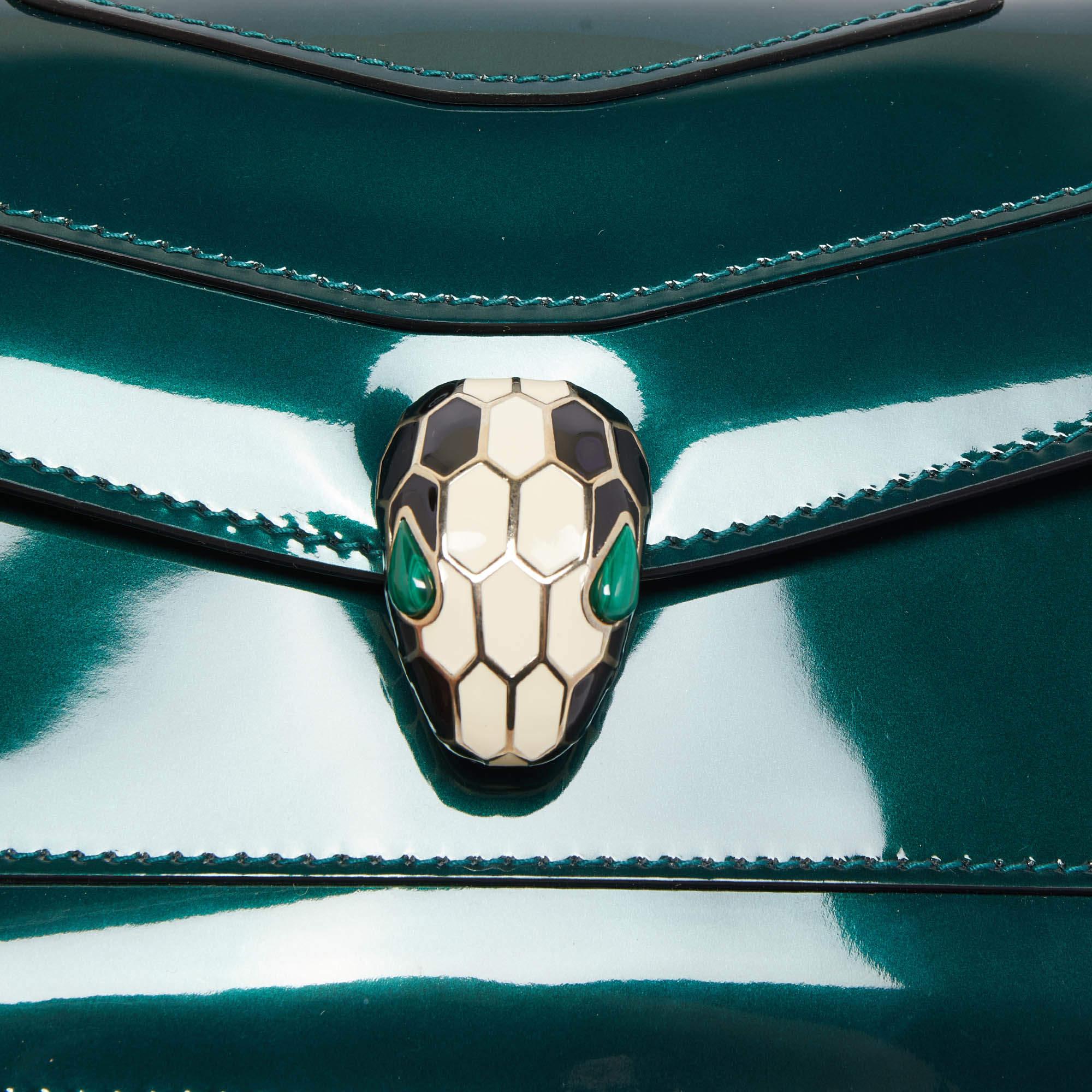 Bvlgari Green Patent Leather Serpenti Forever Crossbody Bag 5