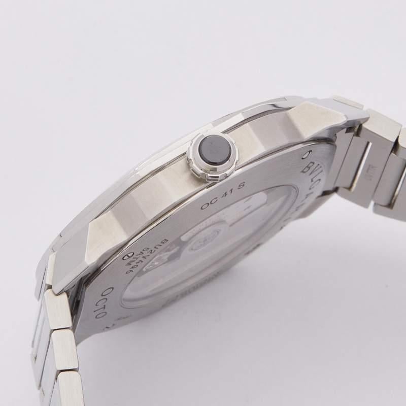 Bvlgari Green Stainless Steel Octo Roma 102963 Men's Wristwatch 41 mm 7