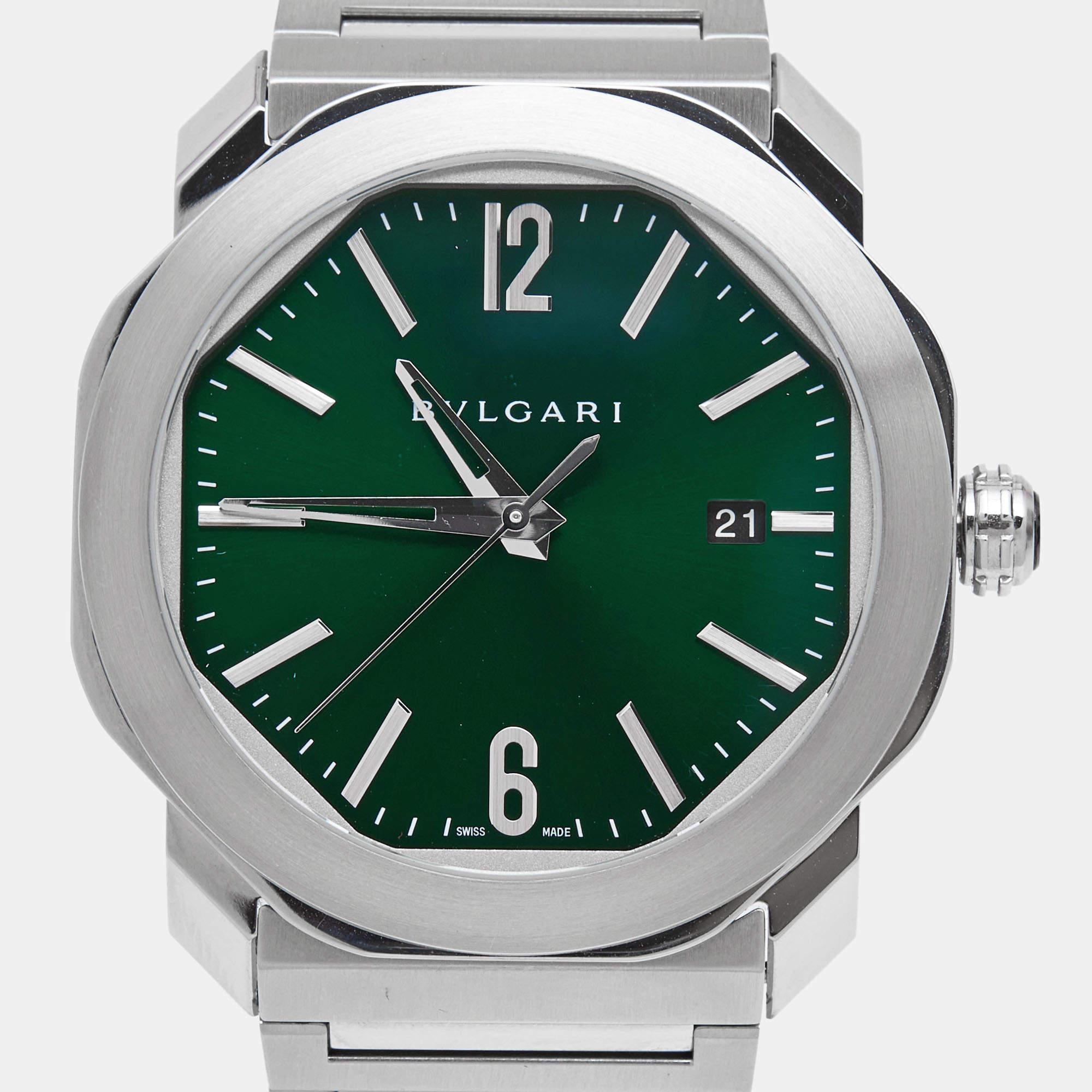 green bvlgari watch