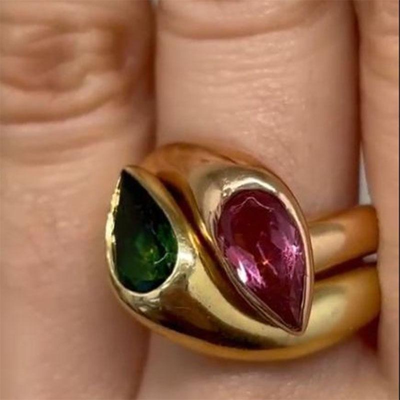 in vendita:  Anello con tormalina verde in 18KYG e tormalina rosa BVLGARI 4