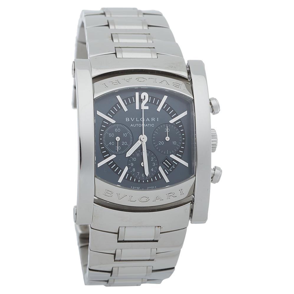 Bvlgari Grey Assioma Chronograph Automatic AA44SCH Men's Wristwatch 44 MM