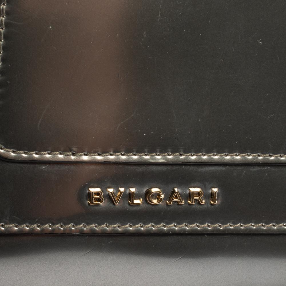Bvlgari Grey Patent Leather Small Serpenti Forever Shoulder Bag 1