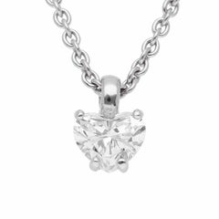 BVLGARI Griffe Diamond 1.09ct G-SI1 18K White Gold Pendant Necklace