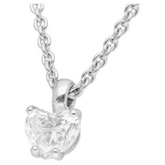 BVLGARI Griffe Diamond 1.09ct G-SI1 18K White Gold Pendant Necklace