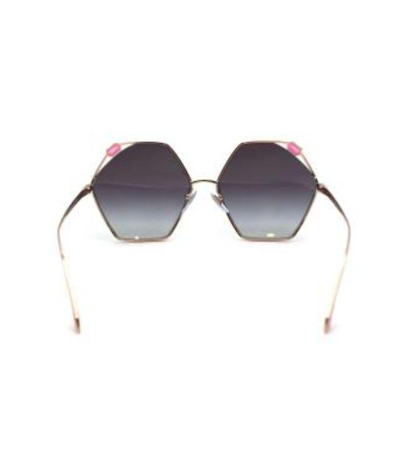 Bvlgari Hexagonal Jewelled Sunglasses In Excellent Condition For Sale In London, GB