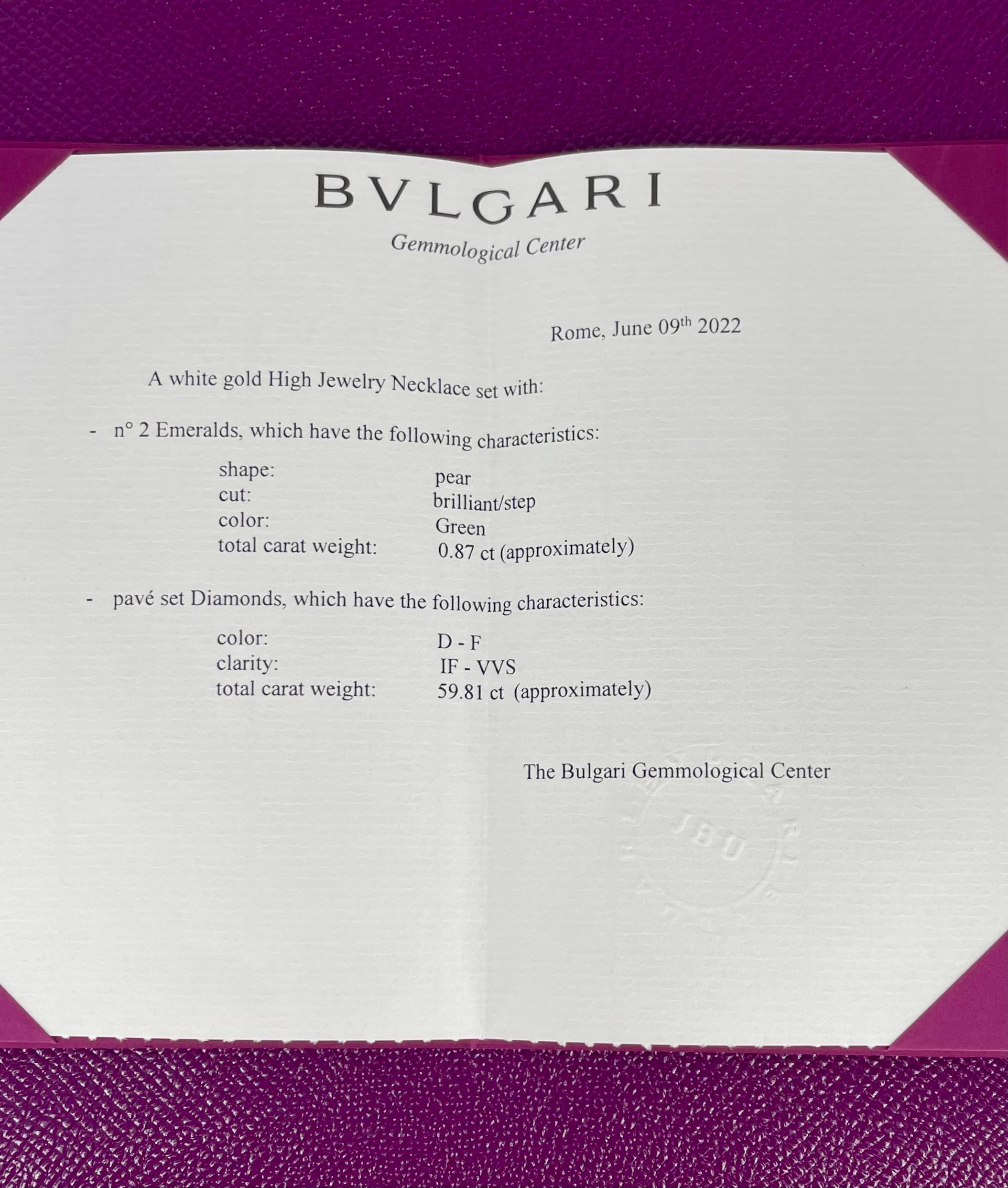BVLGARI High Jewelry Serpenti Necklace For Sale 1