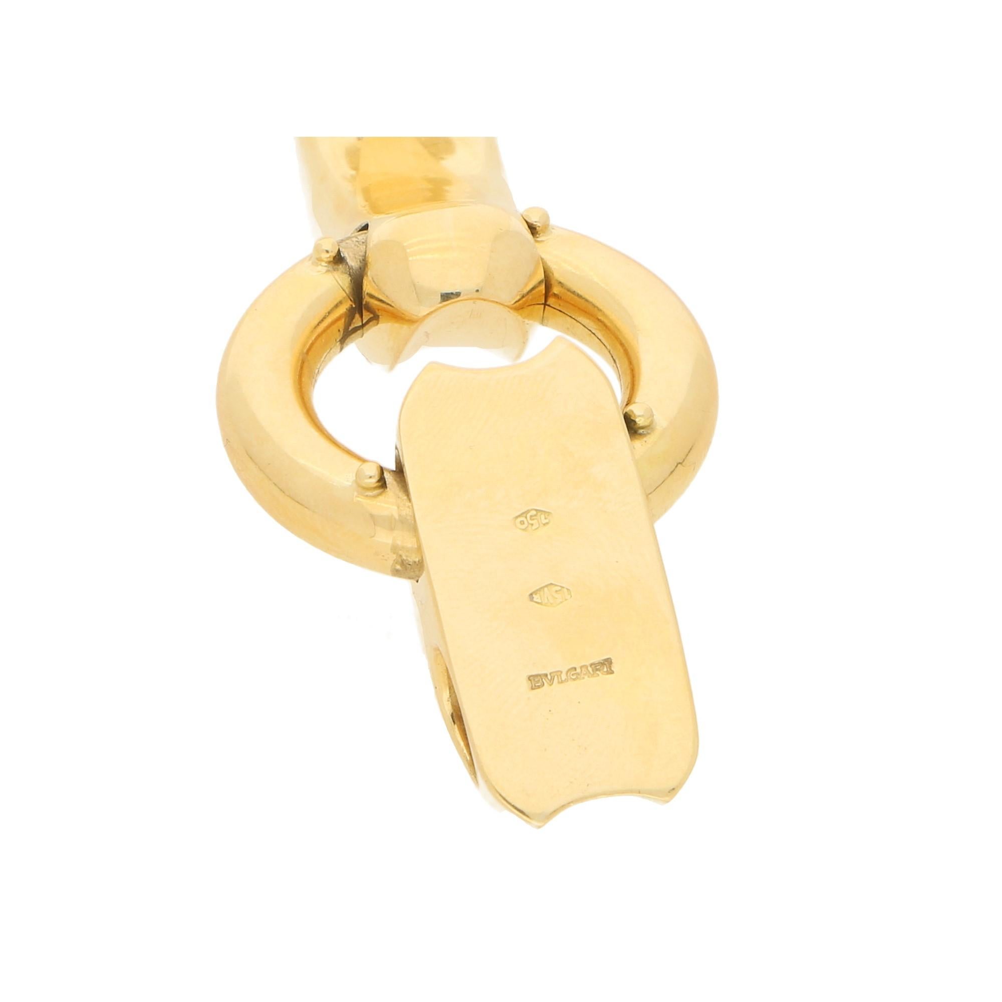 Bvlgari Horse's Bit Bracelet in 18 Karat Yellow Gold In Good Condition In London, GB