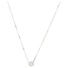 Bvlgari Incontro D'amore Slide Pendant Necklace 18k White Gold with Diamonds