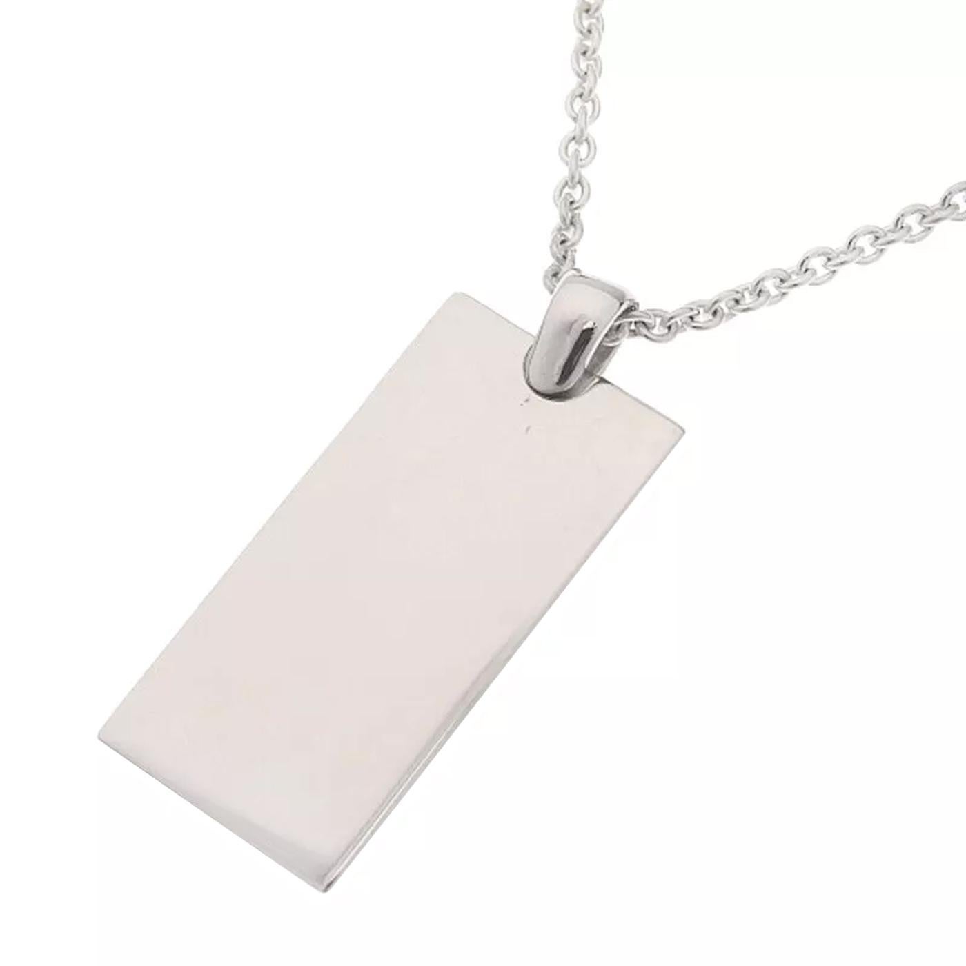 Modernist Bvlgari Ingot Diamond Necklace in 18K White Gold 17.71 Inches Pendant For Sale