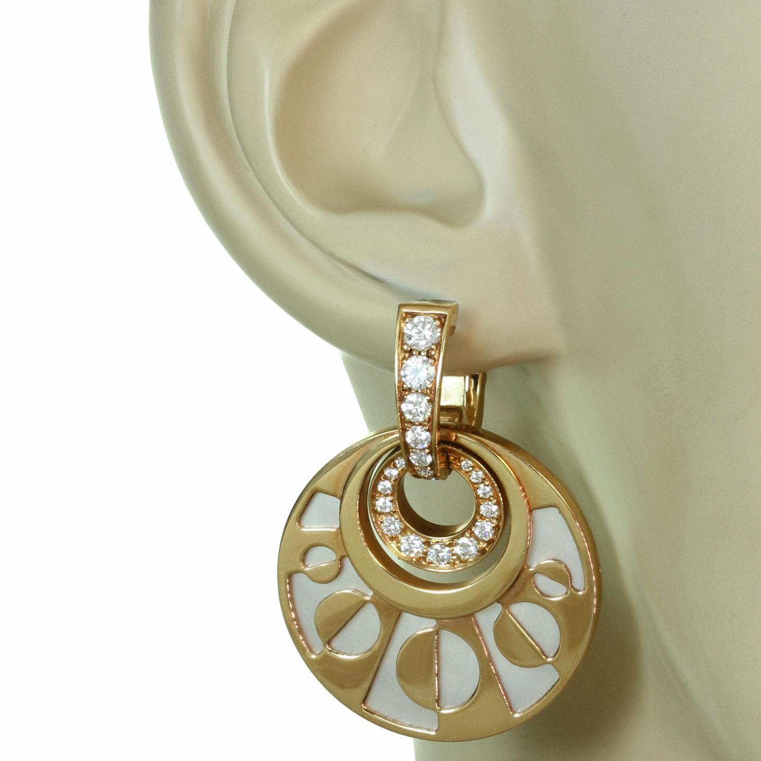 bvlgari mother of pearl earrings