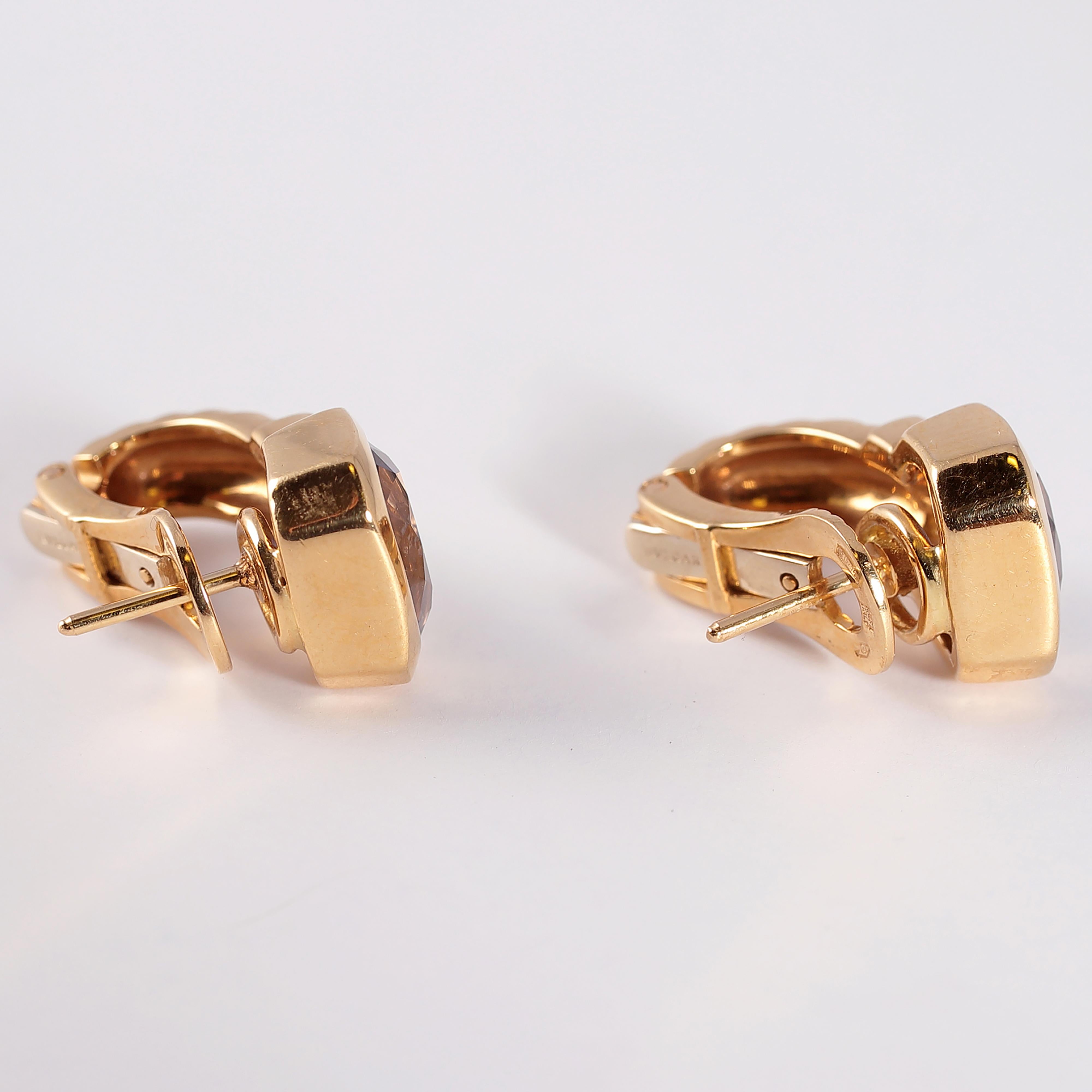 Bvlgari Iolite Diamond Yellow Gold Earrings 1