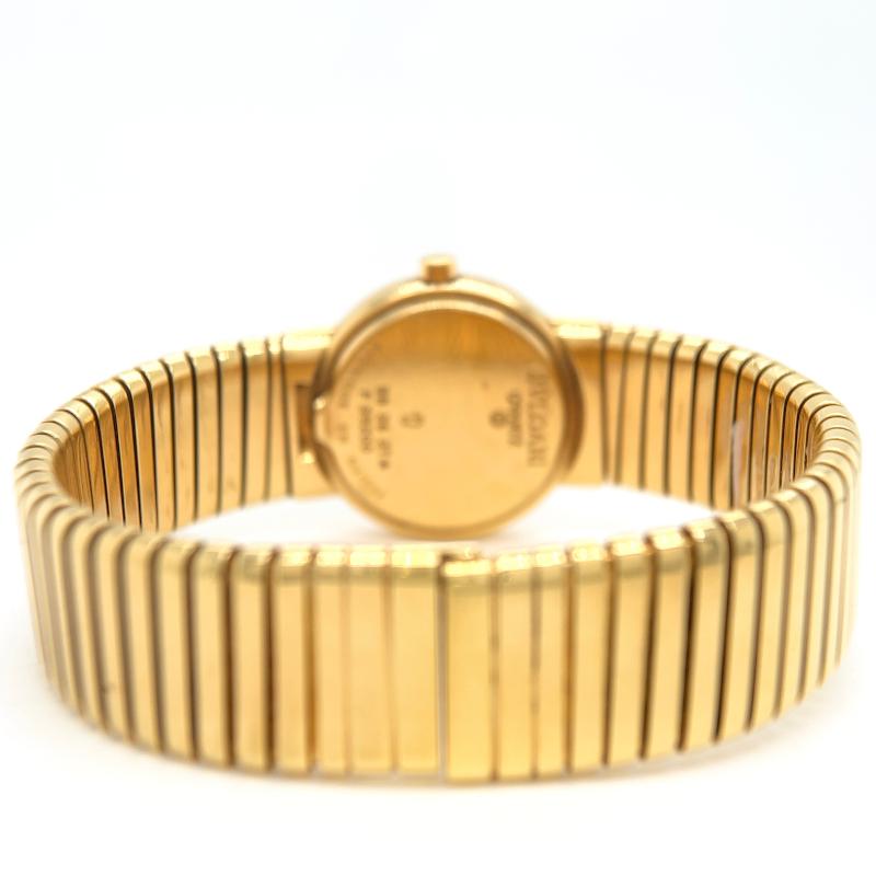 Bvlgari Italian 18 Karat Yellow Gold Lvcea Tubogas Watch Wristwatch 1