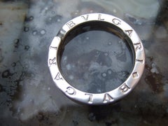 BVLGARI Italian Sterling Silver Keyring Hoop c 1990s