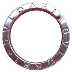 BVLGARI Italian Sterling Silver Keyring Hoop c 1990s