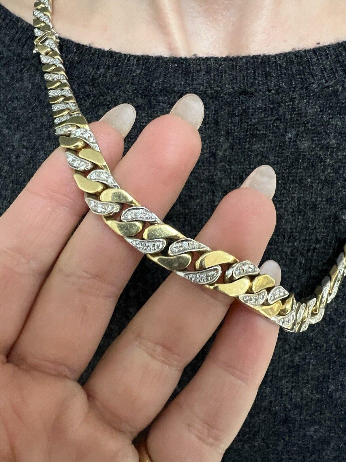 Bvlgari Italy 18k Yellow & White Gold & Diamond Necklace / Bracelet Combo 1980s Vintage

Here is your chance to purchase a beautiful and highly collectible vintage necklace / bracelet. 

Highly collectible and well-made vintage Bvlgari 18k yellow &