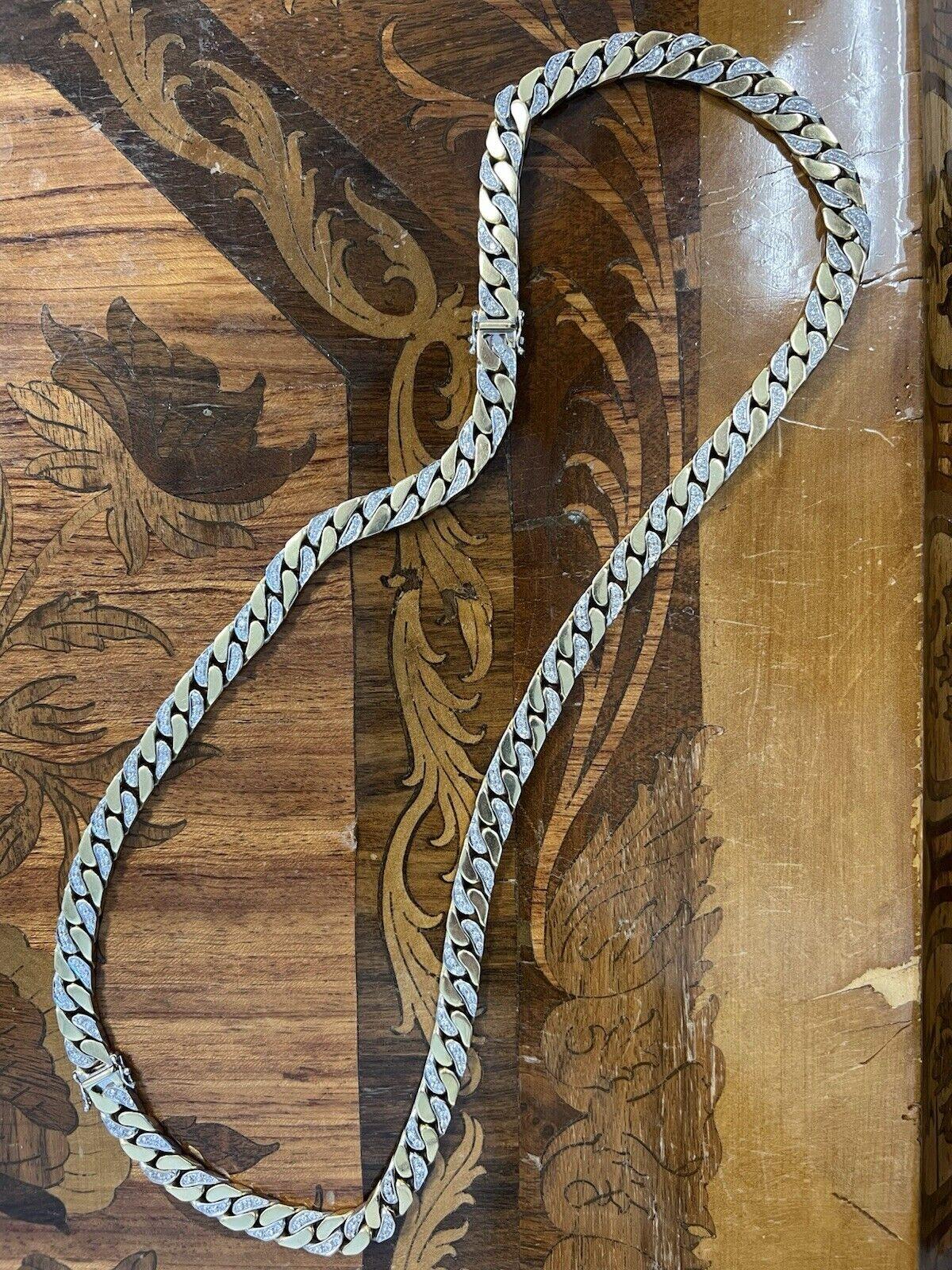 Women's or Men's BVLGARI ITALY 18k Gold & Diamond Necklace / Bracelet Combo Vintage 1970s For Sale
