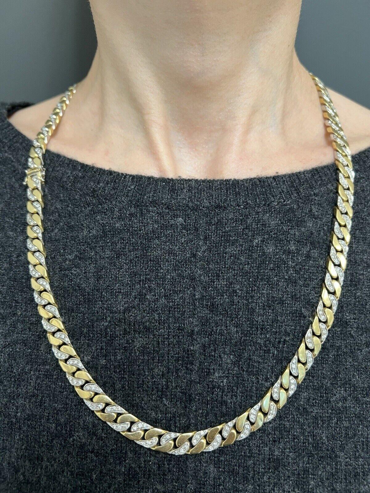 BVLGARI ITALY 18k Gold & Diamond Necklace / Bracelet Combo Vintage 1970s For Sale 3