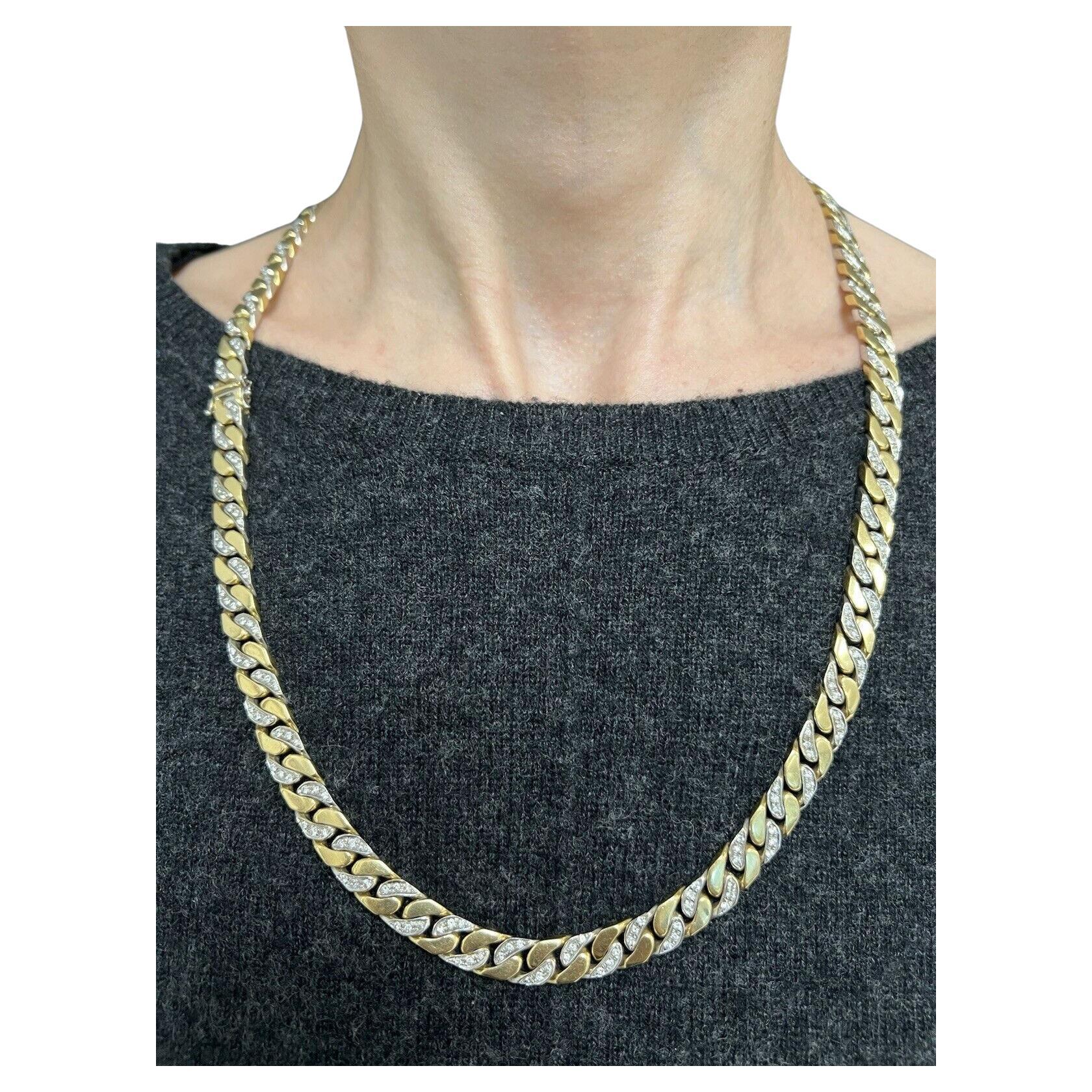 BVLGARI ITALY 18k Gold & Diamond Necklace / Bracelet Combo Vintage 1970s For Sale