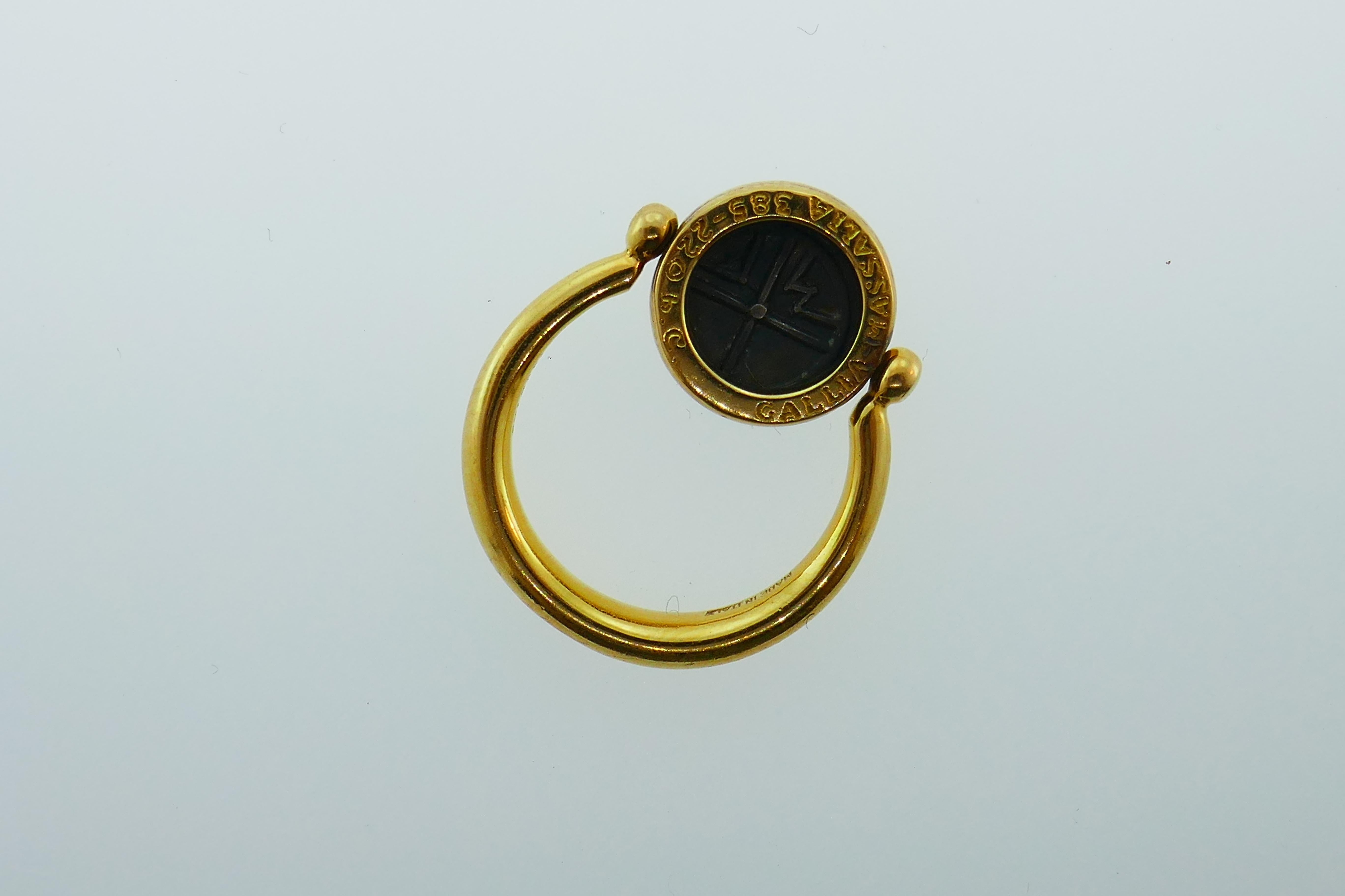 Bvlgari Italy 18k Yellow Gold & Ancient Coin Monete Flip Ring Vintage w/Box





Here is your chance to purchase a beautiful and highly collectible designer ring.  Truly a great piece at a great price! 



Weight: 7.4 grams



Condition: