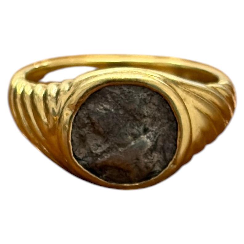 BVLGARI ITALIA Oro giallo 18 carati e moneta romana antica, anni ’80, vintage