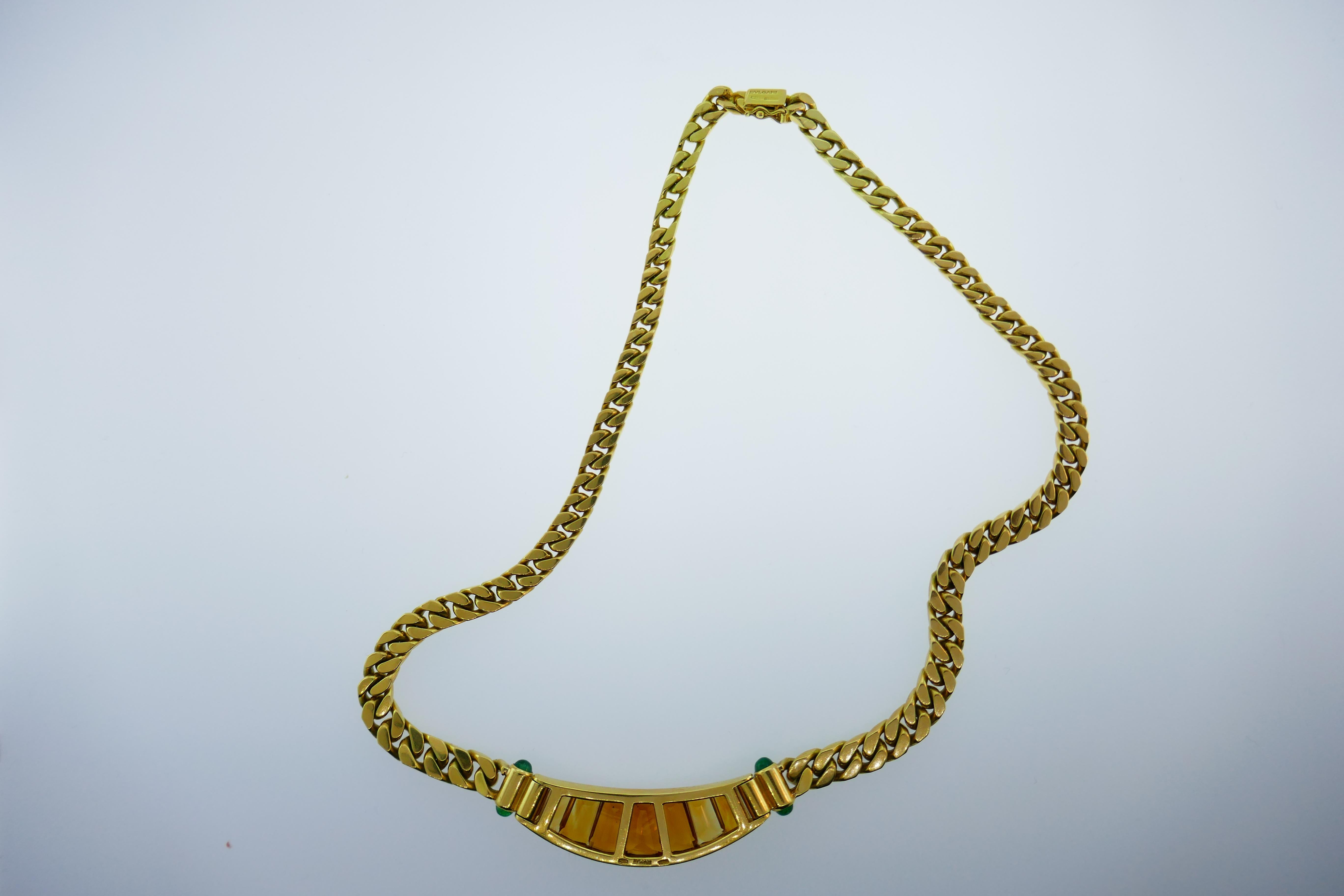 An iconic, groovy and funky design depicting the 1970s at its best; Bvlgari has done it again with this necklace!

Weight: 86.5 grams 

Dimensions: 17