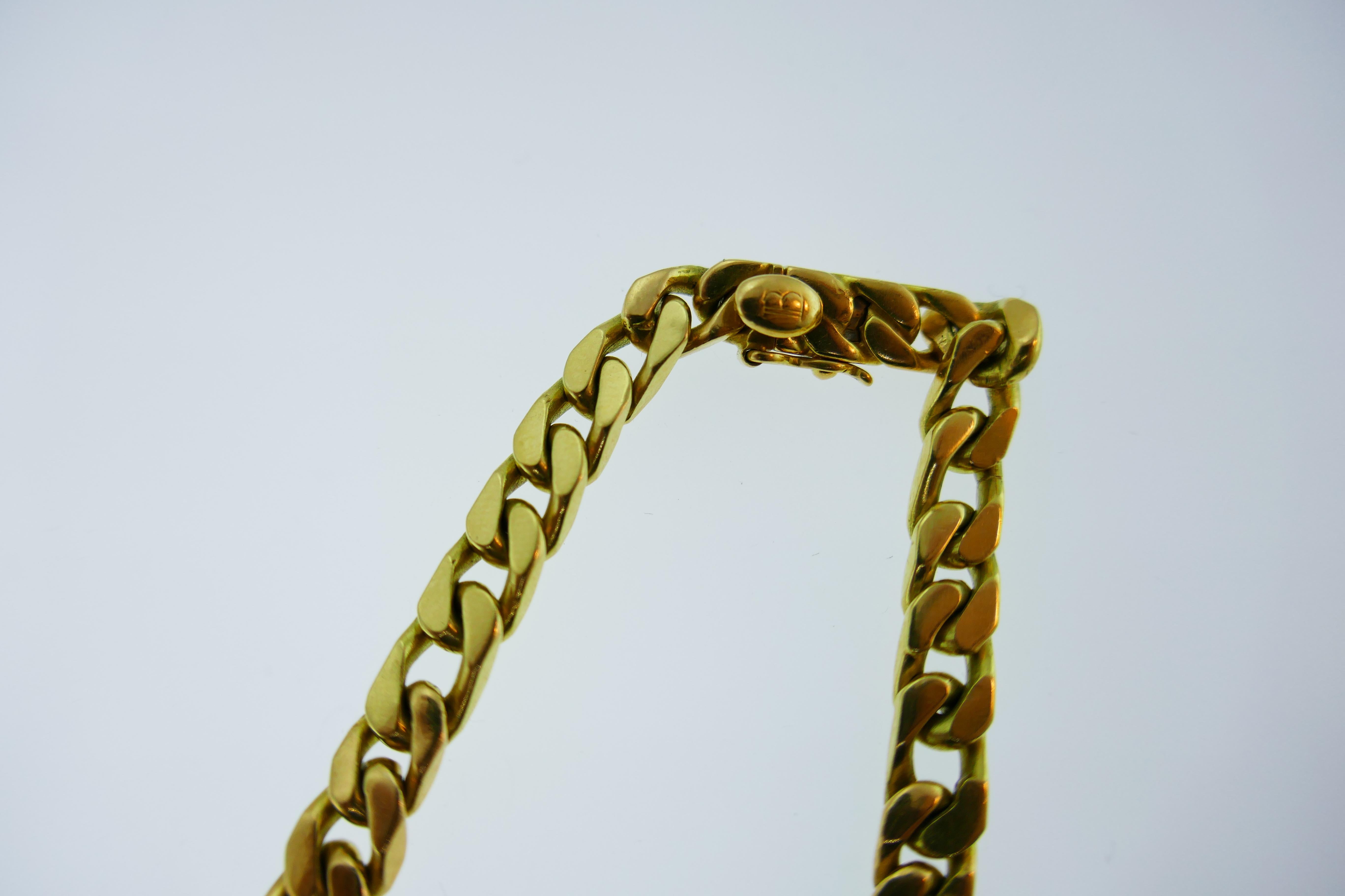 Bvlgari 18 Karat Yellow Gold, Cabochon Emerald and Citrine Necklace Vintage 1