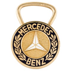 Bvlgari Italy 18k Yellow Gold & Enamel Mercedes Benz Padlock Pendant Keychain