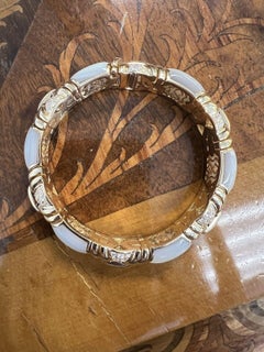 BVLGARI ITALIA Bracciale in oro giallo 18k, madreperla e diamanti