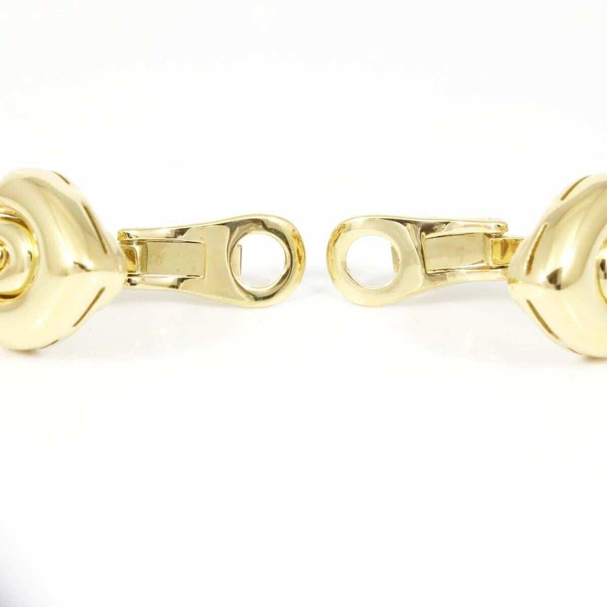 Bvlgari 18 Karat Gold and Rhodochrosite Clip-On Earrings with Box, circa 1980s 1