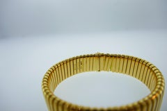 Bvlgari Italy 18k Yellow Gold Tubobas Collection Bangle Bracelet Vintage C 1980