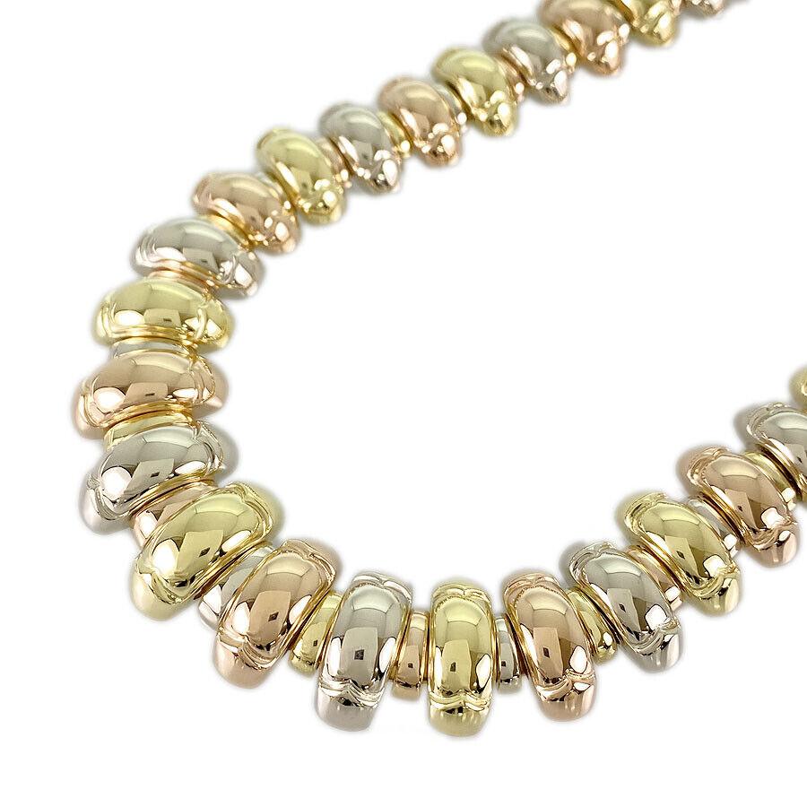 Bvlgari Italy 18k Tri Color Gold Choker Necklace Vintage 1980s

Here is your chance to purchase a beautiful and highly collectible designer necklace.  Truly a great piece at a great price! 

Details:

Item Details

Solid 18K Yellow, White & Rose