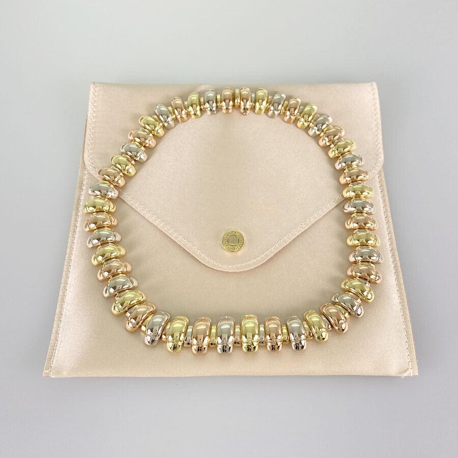 BVLGARI Italy CERTAURA COLLECTION 18k Tri Color Gold Choker Necklace 1980s 5