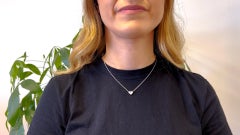 Bvlgari Italy Diamond 18k White Gold Invisible Set Heart Necklace
