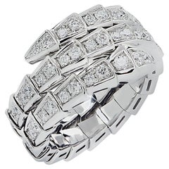 Bvlgari Italy Serpenti Viper Diamond Pavé Ring 