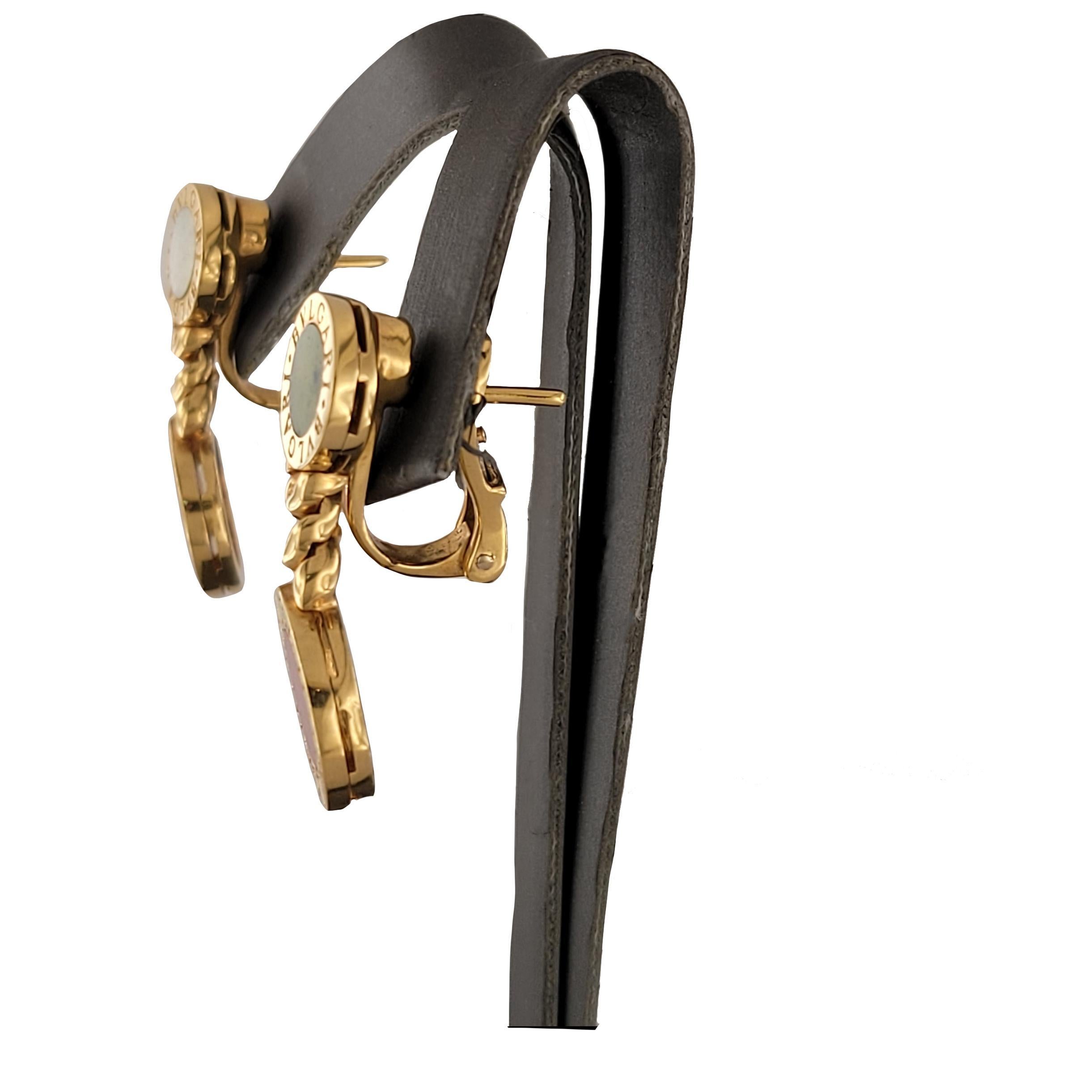 BVLGARI Jade Rodocrosita Oro  Pendientes de oro amarillo de 18 quilates en venta 1