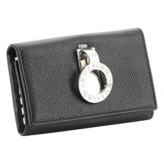 Vintage Bvlgari Key Ring Holder Leather Black