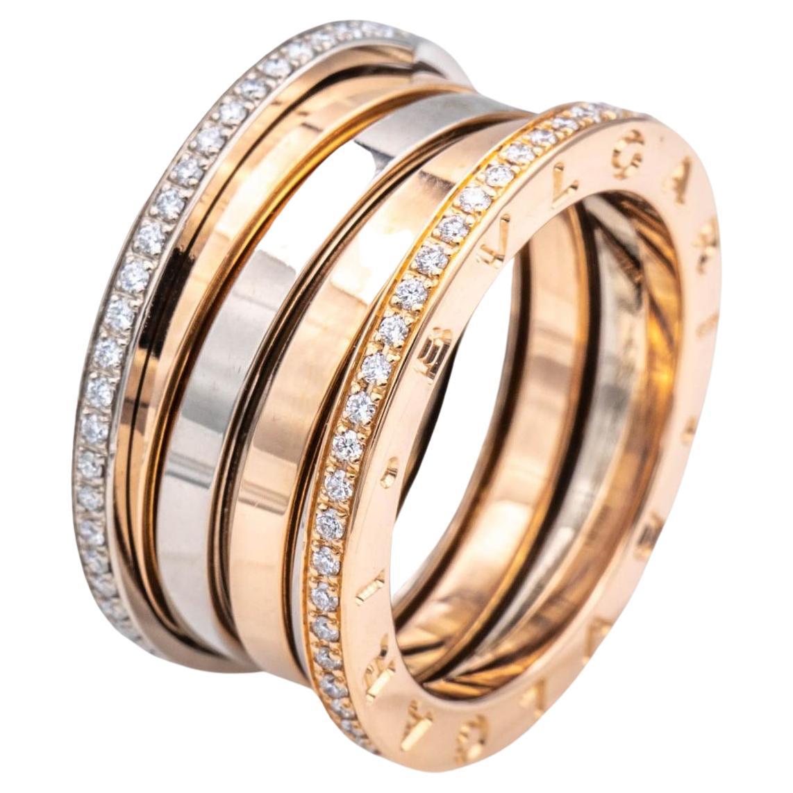 Bvlgari Labyrinth B-Zero Pink and White Gold 2 Tone Ring at 1stDibs | bvlgari  rings, bvlgari ring women, bvlgari wedding ring set
