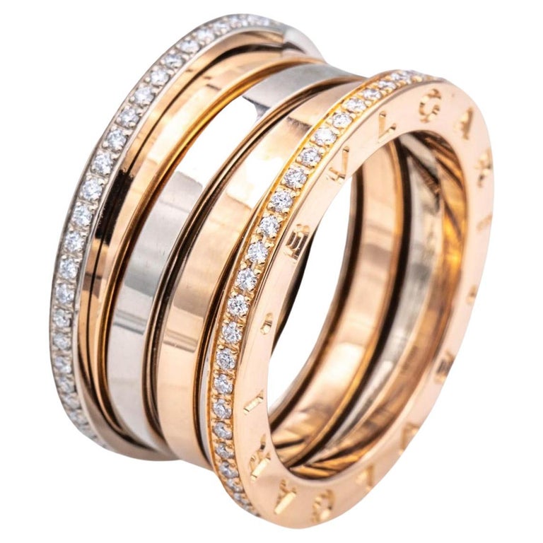 Bvlgari Labyrinth B-Zero Pink and White Gold 2 Tone Ring at 1stDibs | bvlgari  rings, bulgari ring, bvlgari ring price