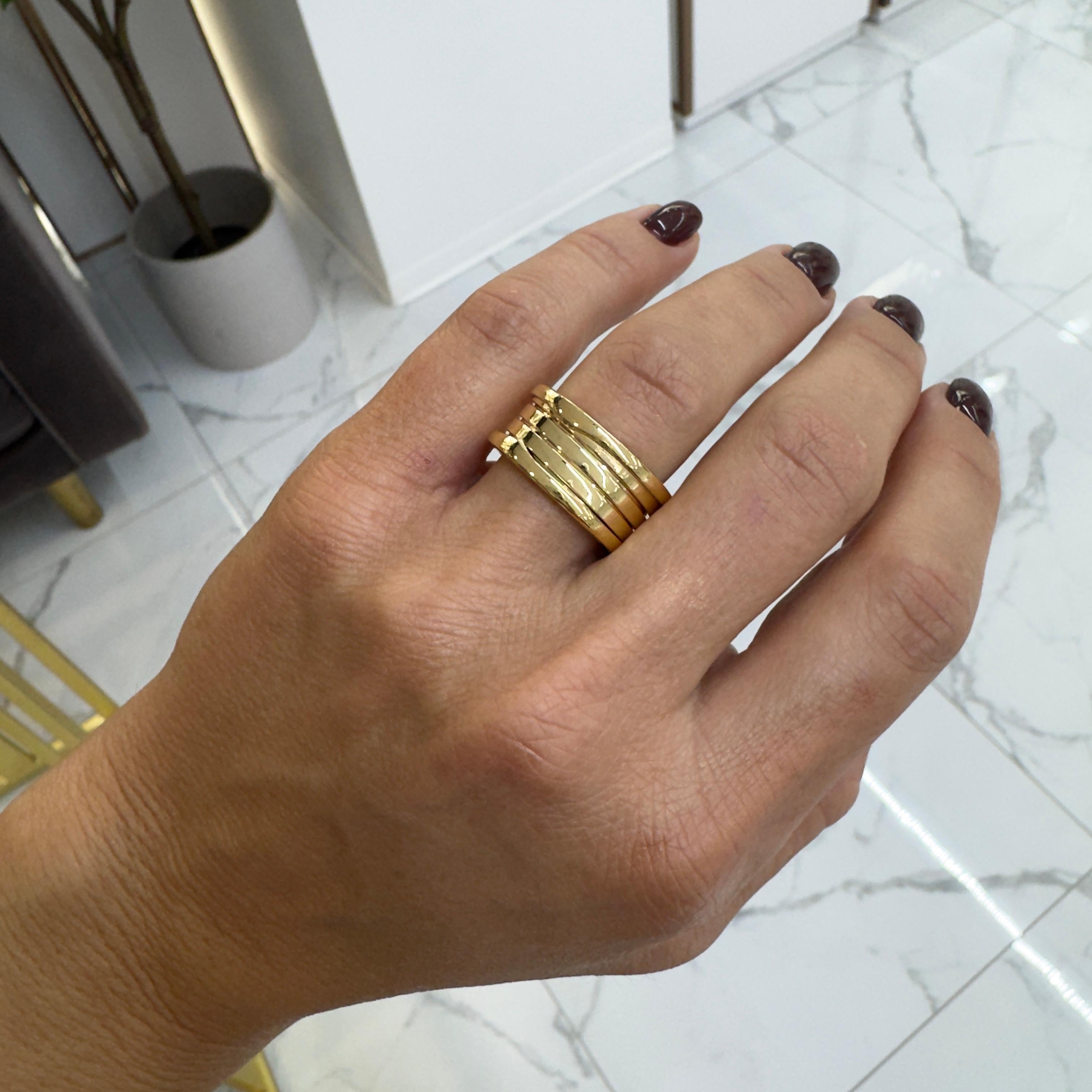Bvlgari Damen 18K Gelbgold B. ZERO1 Vier-Band-Hochzeitsring 3